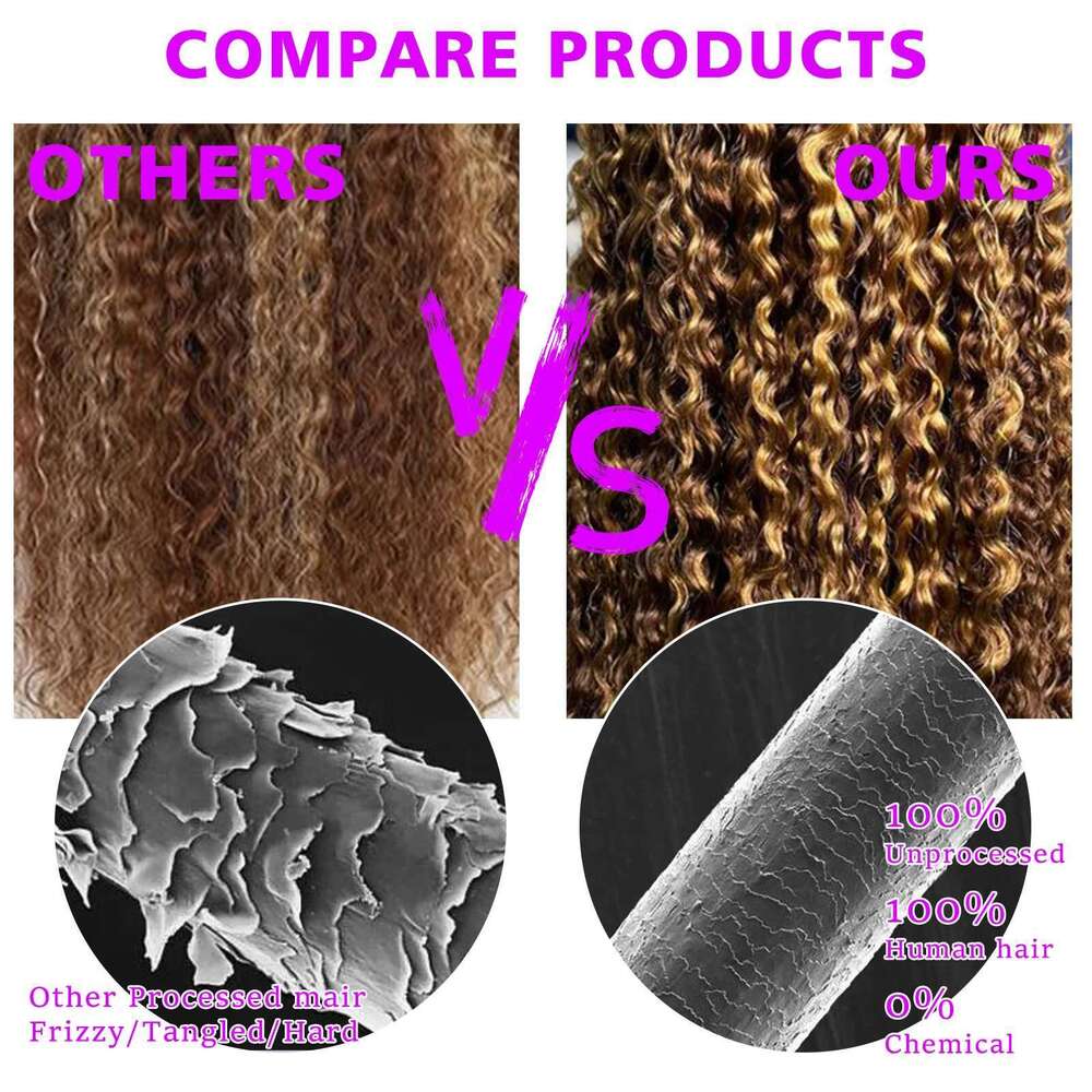 Highlight 4/27 Bulk Human For Braiding Hair Bundles No Weft Deep Curly Wave Double Drawn Boho Knotless Braids Deal