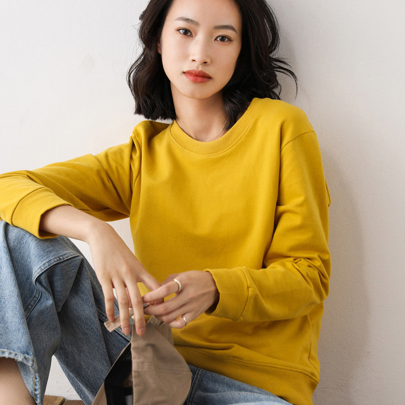 CL1203 Bottoming shirt for women autumn and winter sweater inner wear loose buttocks mid-length T-shirt for women long sleeves