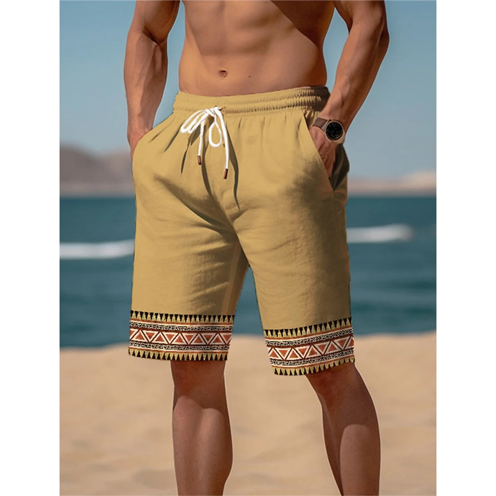 Ethnic Style 3D Print Beach Shorts Mens Vintage Casual Board Male Swimming Trunks Kids Short Pants Man Swimsuit Clothing 250516