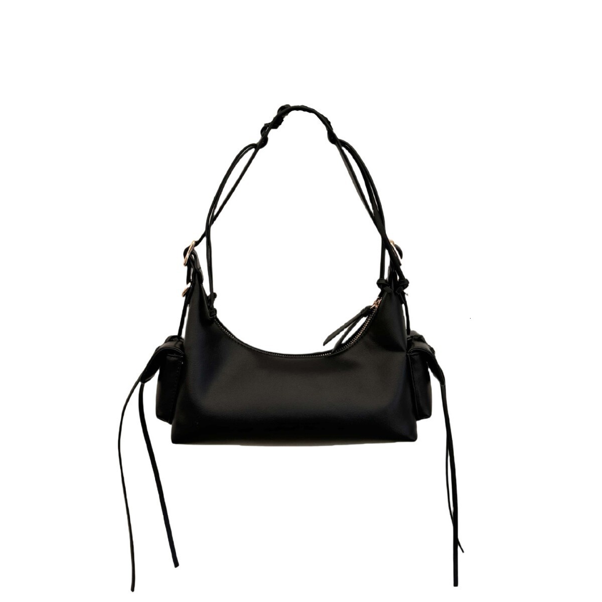 New Fashion Bow Korean Edition Spicy Girl Style Dumpling Bun Designer Fashion Single Shoulder Motorcycle Skew trend leisure Women s Bun