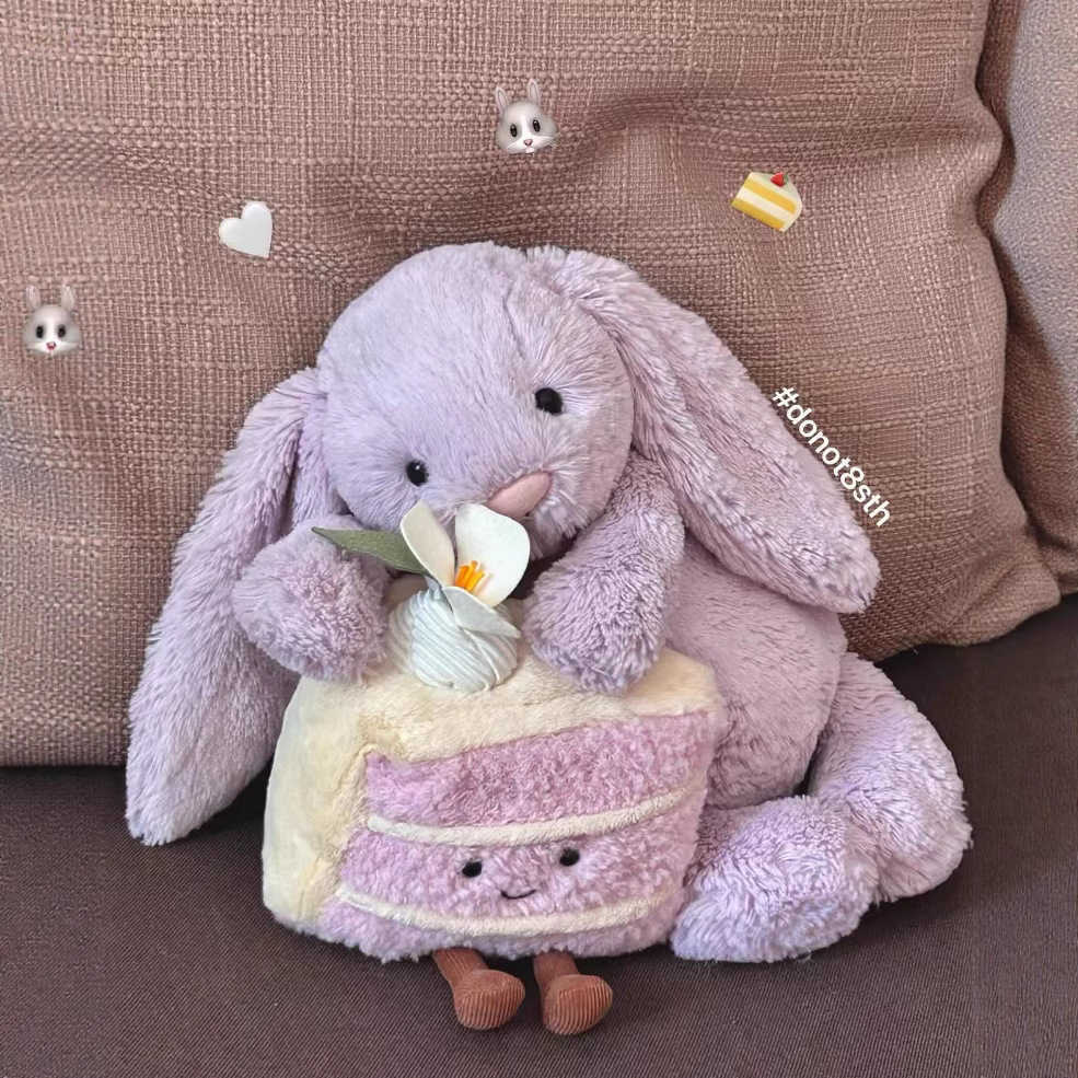 Plush Dolls Rabbit plush toy colorful rabbit doll hanging ear rabbit long ear rabbit soothing rabbit doll sleeping doll purple blue