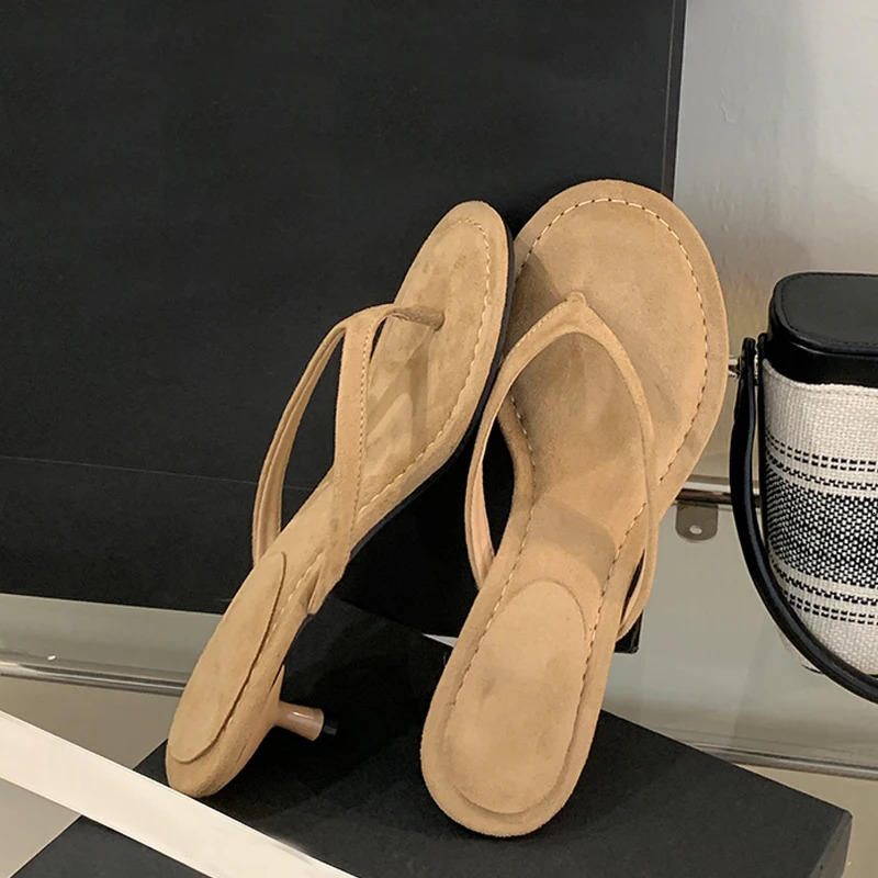 Summer Fashion Slippers Women Low Heels Round Clip Toe Slides Casual Beach Sandals Flip Flops Slip On Shoes Zapatos De Mujer 250519