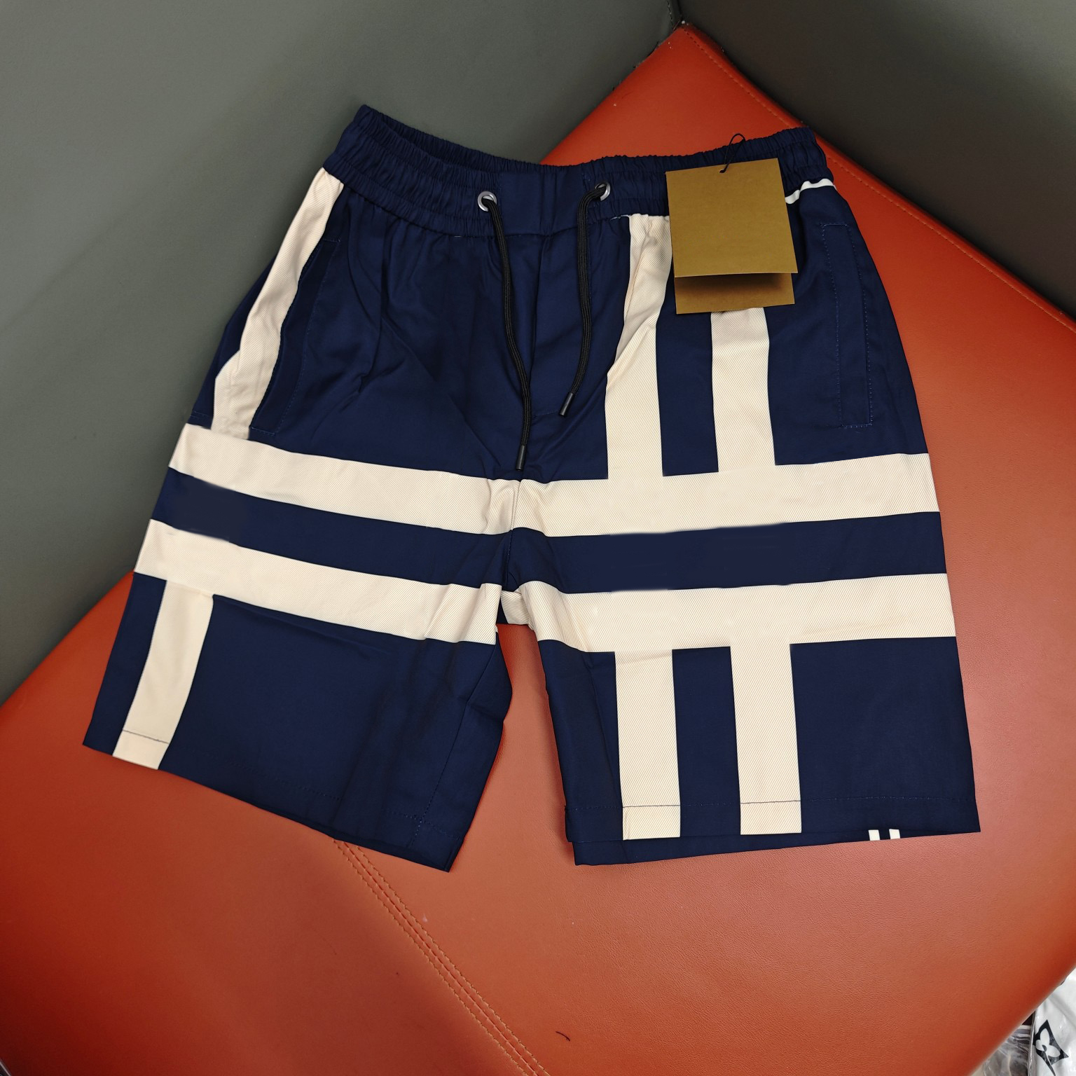 Designer Mens Shorts Summer Swim Short Luxury Brand Fashion Quick Drying Streetwear Plaid Printing Beach Drawstring Sweatpants Men