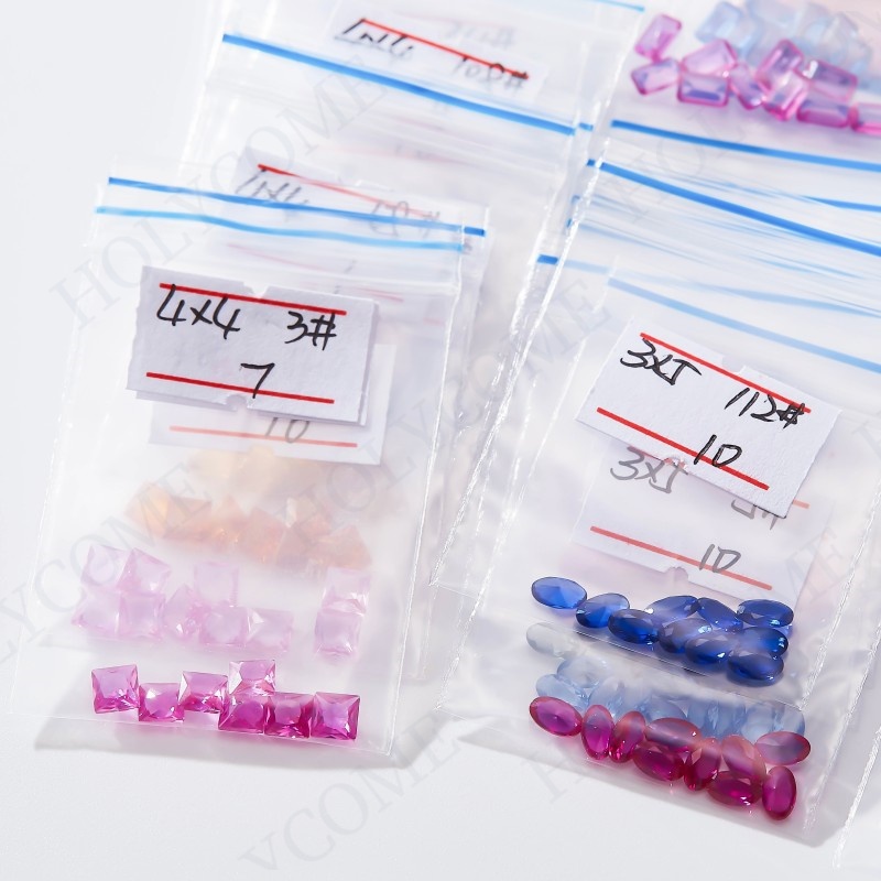 3.0mm Round Brilliant Cut Synthetic Corundum Loose Gemstones Synthetic Spinel Multicolor Wholesale #5 Corundum Ruby Red Stone for DIY Jewelry Making