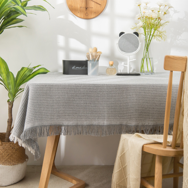 A686 Cream style tablecloth net red high-grade coffee table cloth dormitory tablecloth photo background cloth atmosphere rectangular