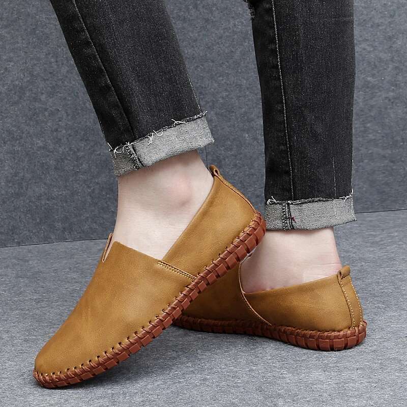 Men's Leather Casual loafers Shoe wedding Dress New Big Size Moccasins Shoes Suede shoes High Quality zapatos