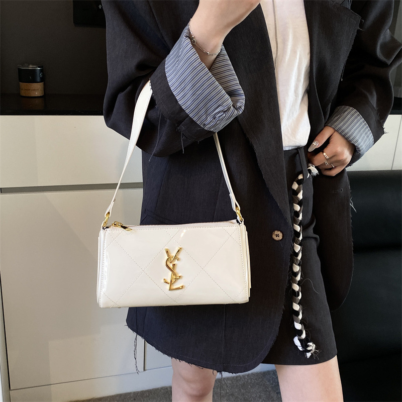Designer Bag 2025 Women's Luxury Exquisite Square Bag | Genuine Leather Shoulder & Crossbody Purse with Chain Accent | Niche Chic Versatile Handb