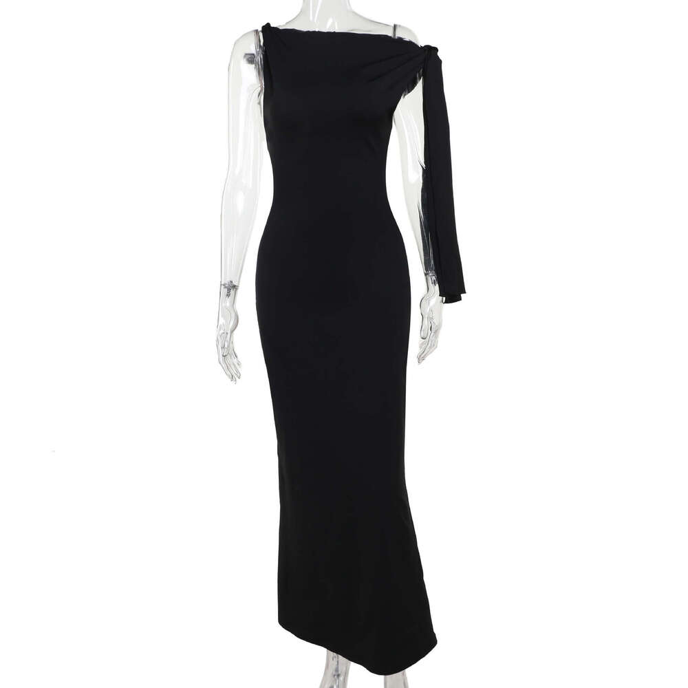 Sheath Dress JY Summer New Temperament Sexy Wrapped Hip Long Fashionable And Simple Lacing Dress For Women Summer Dress