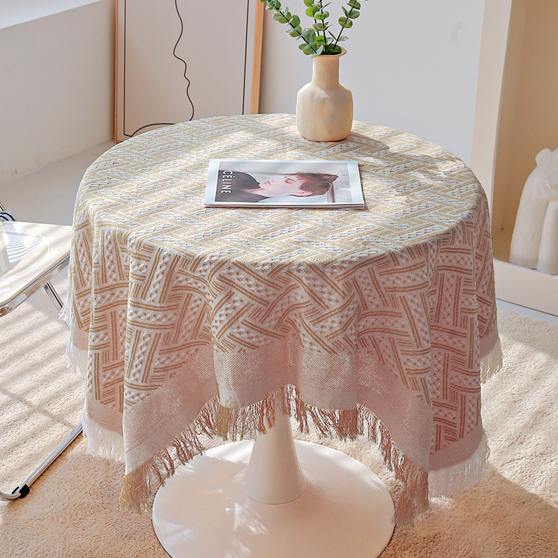 A686 Cream style tablecloth net red high-grade coffee table cloth dormitory tablecloth photo background cloth atmosphere rectangular