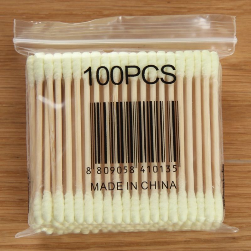 Cotton Buds Cotton Swabs Medical Ear Cleaning Wood Sticks Makeup Health