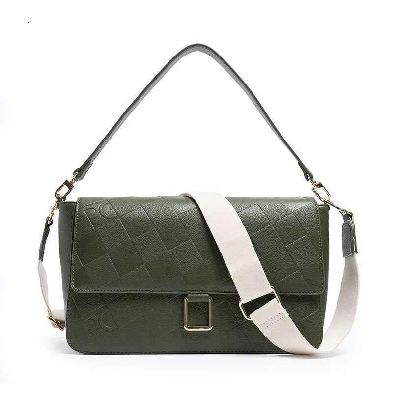 Classic Solid Color Design Women's Shoulder 2024 New Geometric Square Dark Large Capacity Pattern Commuter Crossbody Bag