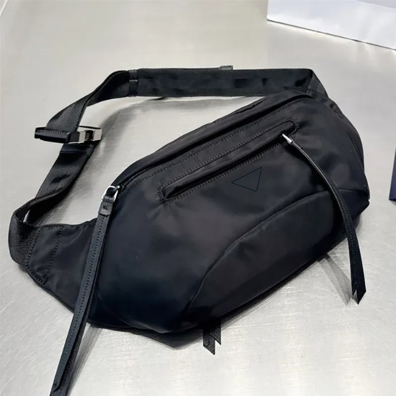 Womens Nylon Waist Bag Men Casual Bumbag Belt Bags Zipper Chest Fanny Pack Mens Black Bumbag Leather Crossbody Sport Fannypacks For Women