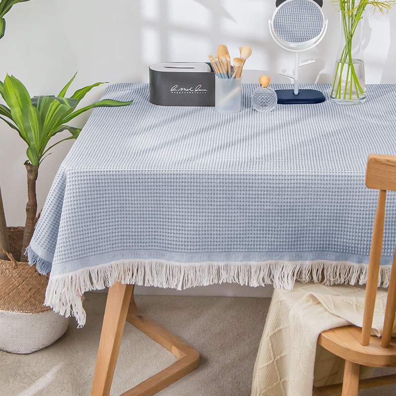 A653 photo props background cloth ins white tablecloth simple style dessert tablecloth tassel lace home decoration photography