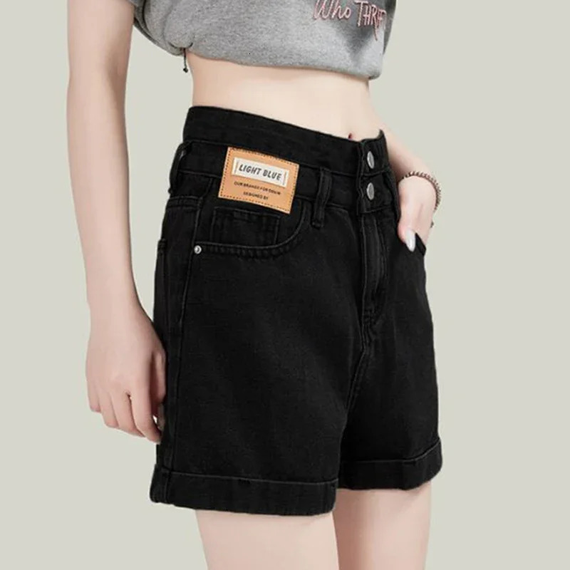 Summer Shorts Jean Baggy Wide Leg Denim Pants Lady Lightweight Casual Jeans Female High Waist Gray Blue Beach 250513Z