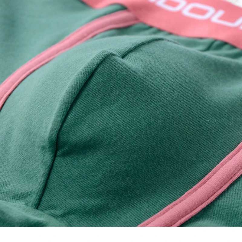 Breathable Cotton Boxer Shorts Elastic Waisand Mens Underwear Color blocking Men Underpants 3D-Pouth Male Boxer Briefs J250516