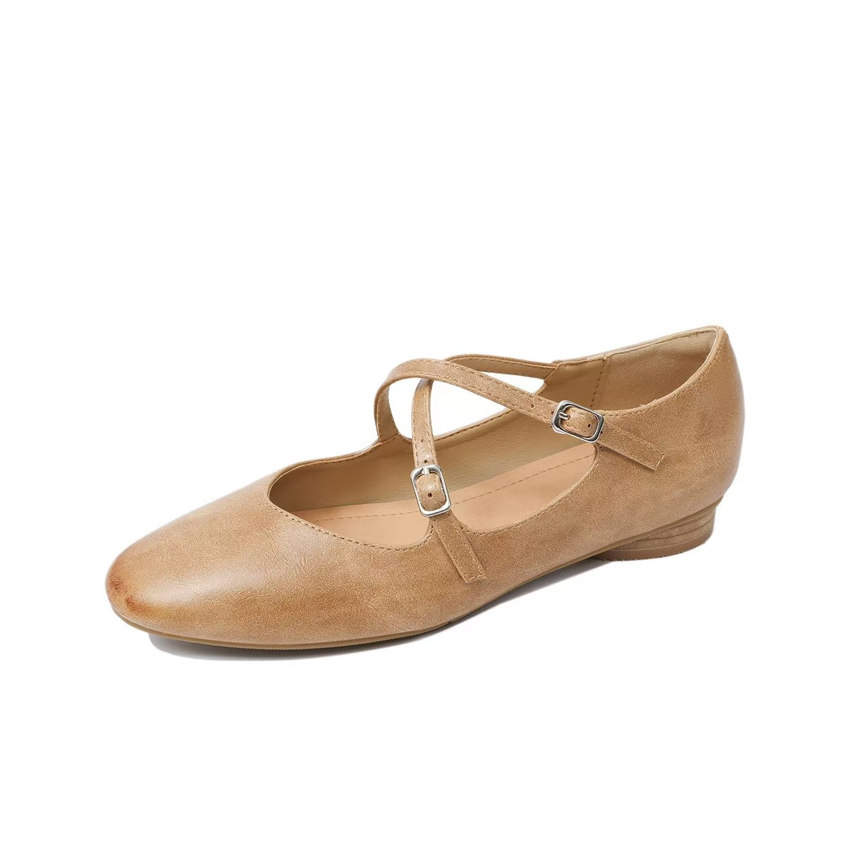 Autumn Women Fashion Round Toe Ladies Elegant Mary Jane Shoes Soft Flat Heel Outdoor Dress Ballerinas 241014