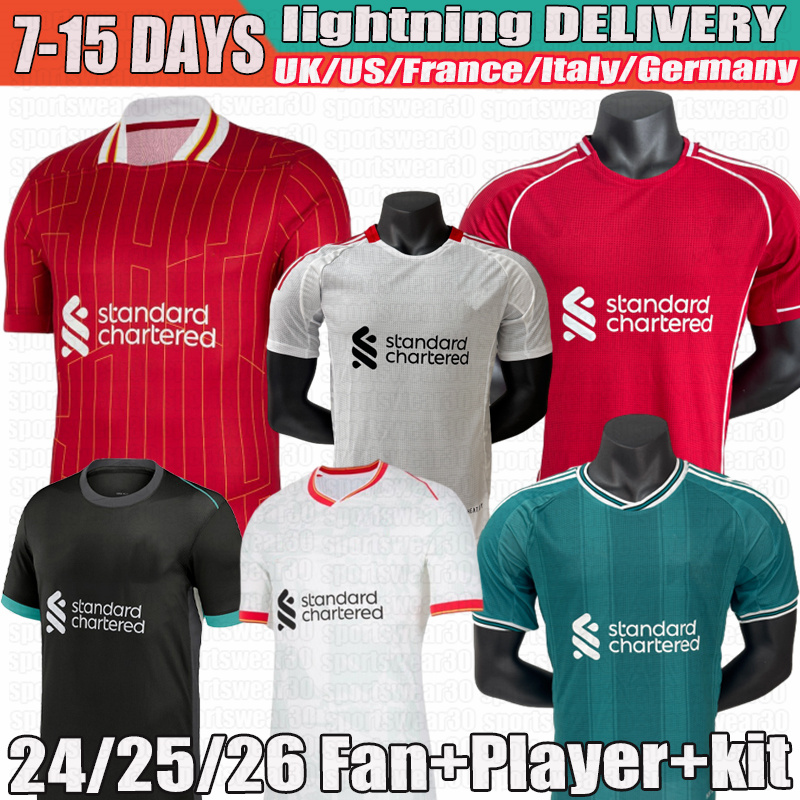 24 25 26 Season salah LUIS DIAZ MAC ALLISTER soccer jersey ALEXANDE R-ARNOL D GAKPO DARWIN SZOBOSZLAI CHIESA DI0GO J 2025 football Mens Kids Kit sock Full sets