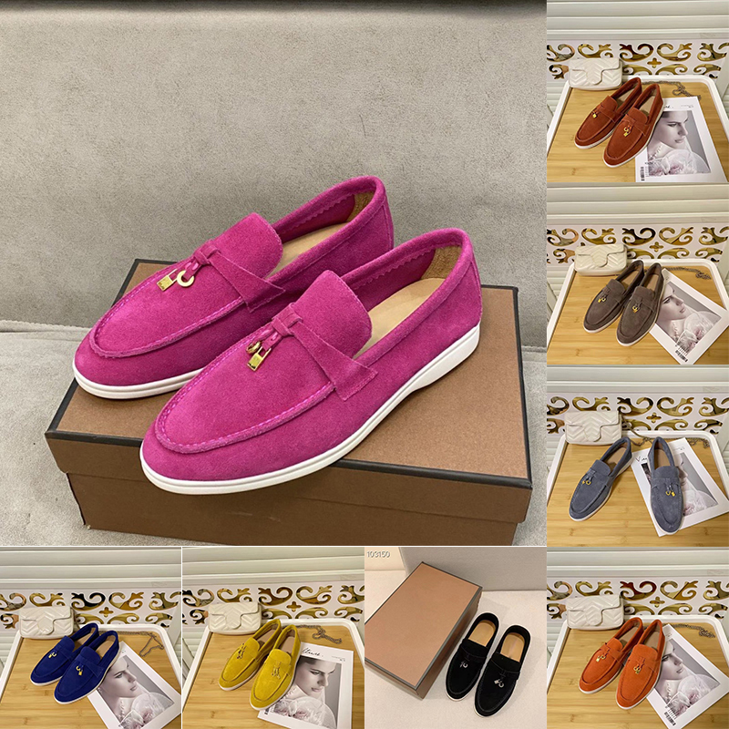 loafers designer shoes womens famous slides mens dress ladies slippers luxury bottom casual beach Business flat leather Suede formal top quality
