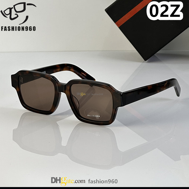 Square Mens Sunglasses for Women Designer Acetate fashion outdoor Nylon lenses Triangular signature driving Shades De Sol gafas Lunette Sonnenbrille 0