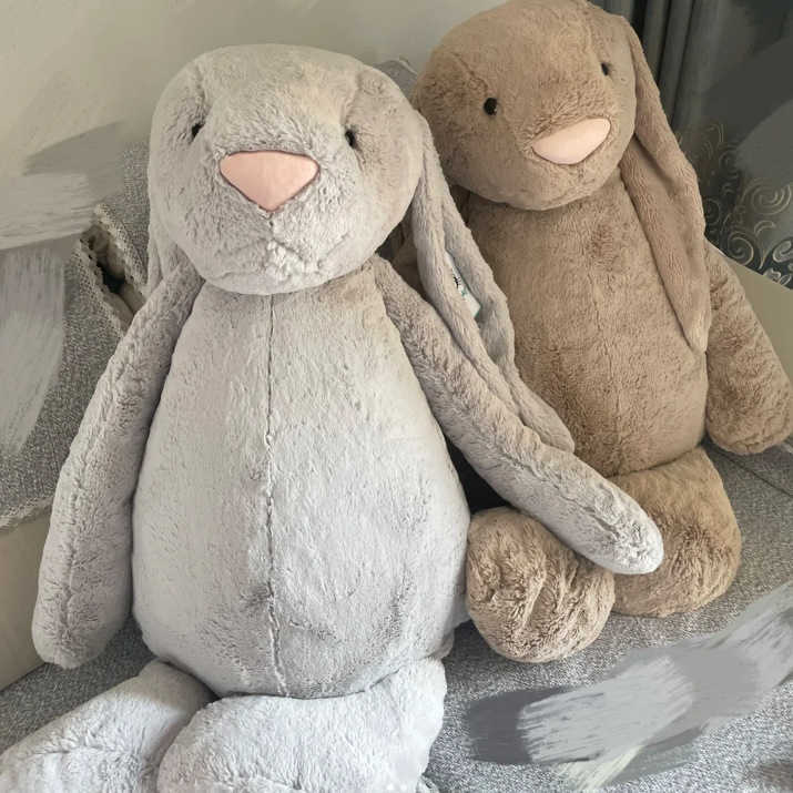 Plush Dolls Classic Shy White/Brown/Pink/Light Blue 51cm Bonnie Rabbit Soothing Doll Cute Plush Toy