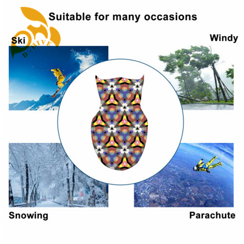 Ski mask made of polyester, comfortable and easy to wear, multifunctional face scarf for outdoor activities