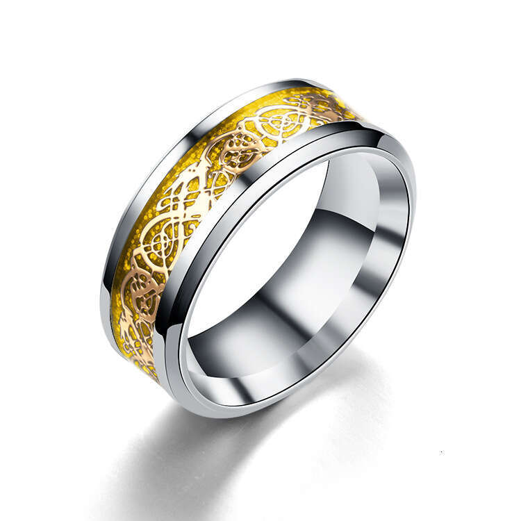 Sophisticated Ornate Dragon Design Rings Available In Shimmering Gold And Silvery Tones