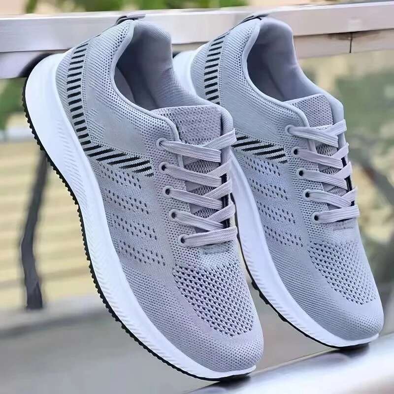 Men's casual light mesh sports summer breathable cool running shoes fashion soft sole comfortable non slip male'ssneakers