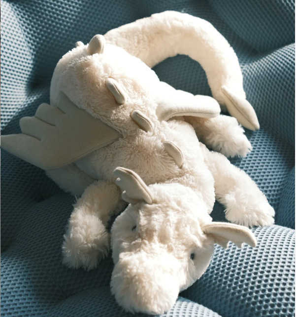 Plush Dolls Cute and Soft Snow Dragon Rose Pink Dragon Pure Snow Cute Purple Dragon Doll Plush Toy