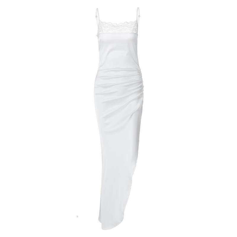 Sheath Dress Summer French New Silk Dress Sexy Lace Wrapped Chest Exposed Anticline Strap Skirt Summer Dress