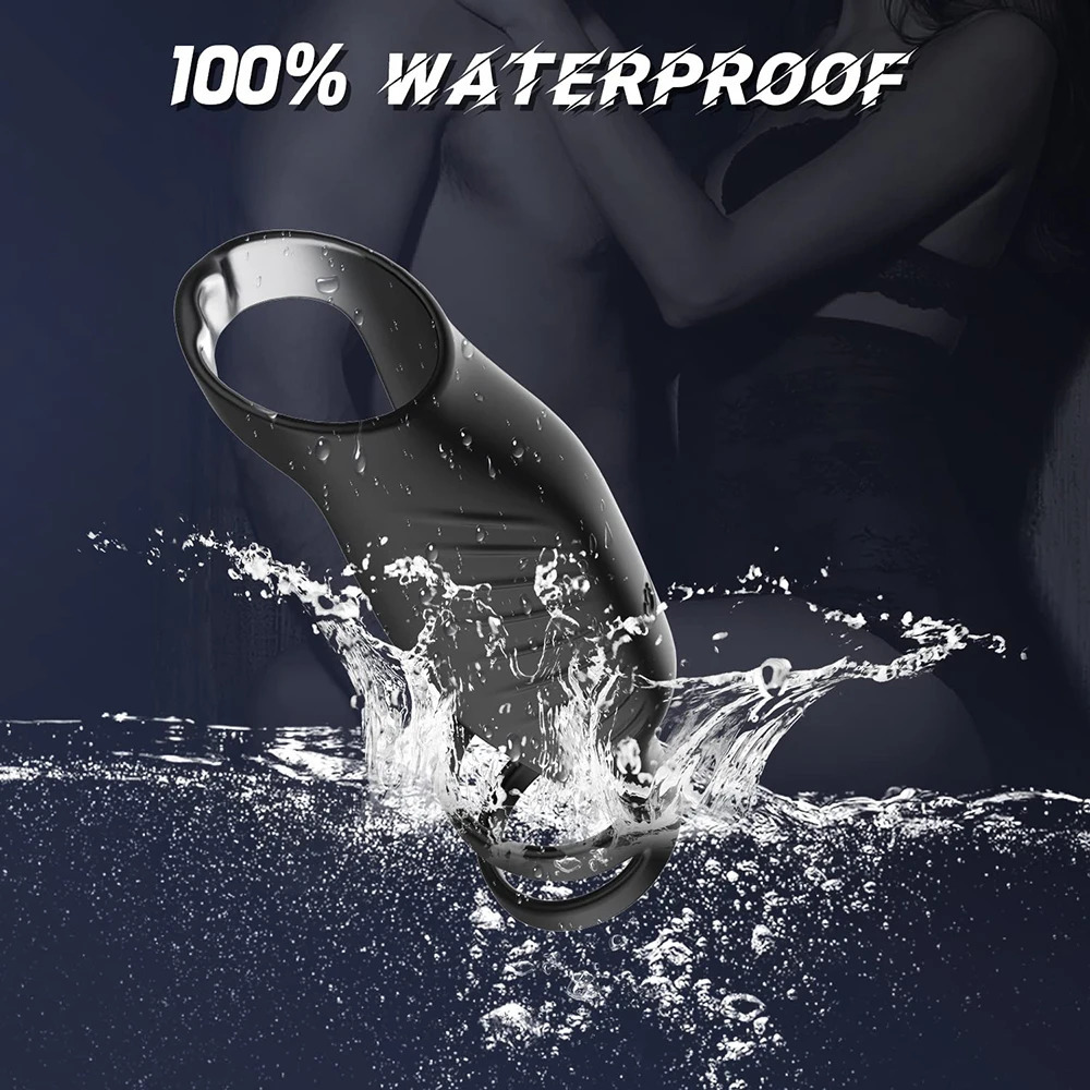 HESEKS Male Remote Vibrating Cock Silicone Sleeve Ring Delay Ejaculation Penis Enlargement Sex Toys For Men Testicle Vibrator 250519