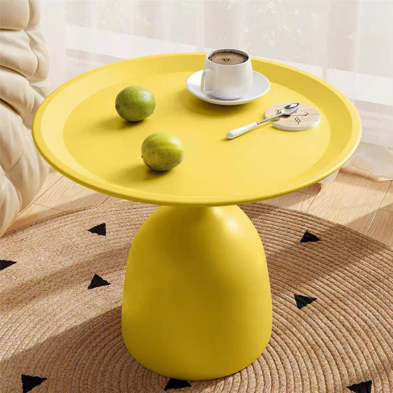 B5194 Small side table living room home sofa simple iron round table bedroom coffee table