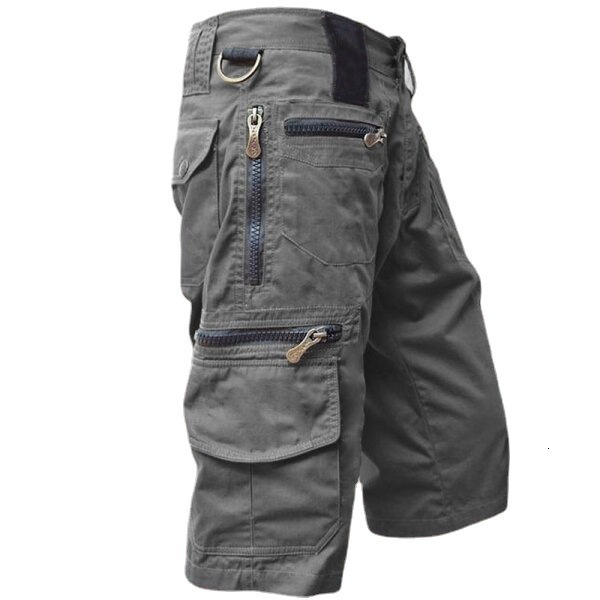 S-5XL Mens Loose Straight Leg Summer Plus Size Trend Casual Mid Length Pants With Multiple Pockets Workwear Shorts Mens Quick Sale 4 Colors