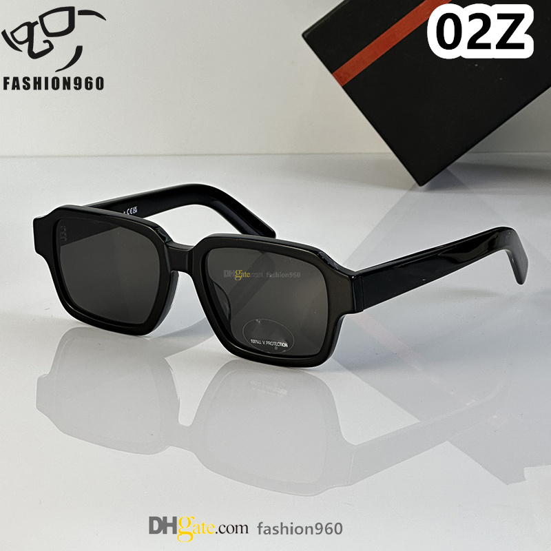 Square Mens Sunglasses for Women Designer Acetate fashion outdoor Nylon lenses Triangular signature driving Shades De Sol gafas Lunette Sonnenbrille 0