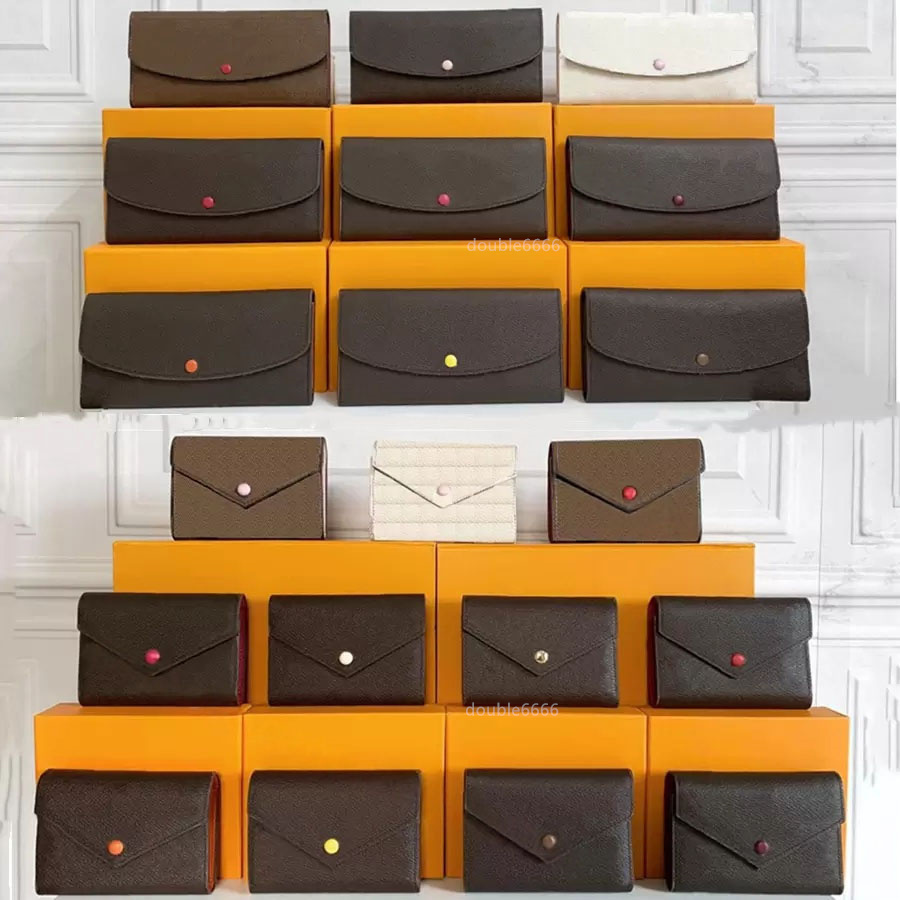 women purses luxury real leather multicolor short wallet Card holder Holders single classic zipper pocket designer wallets long purse
