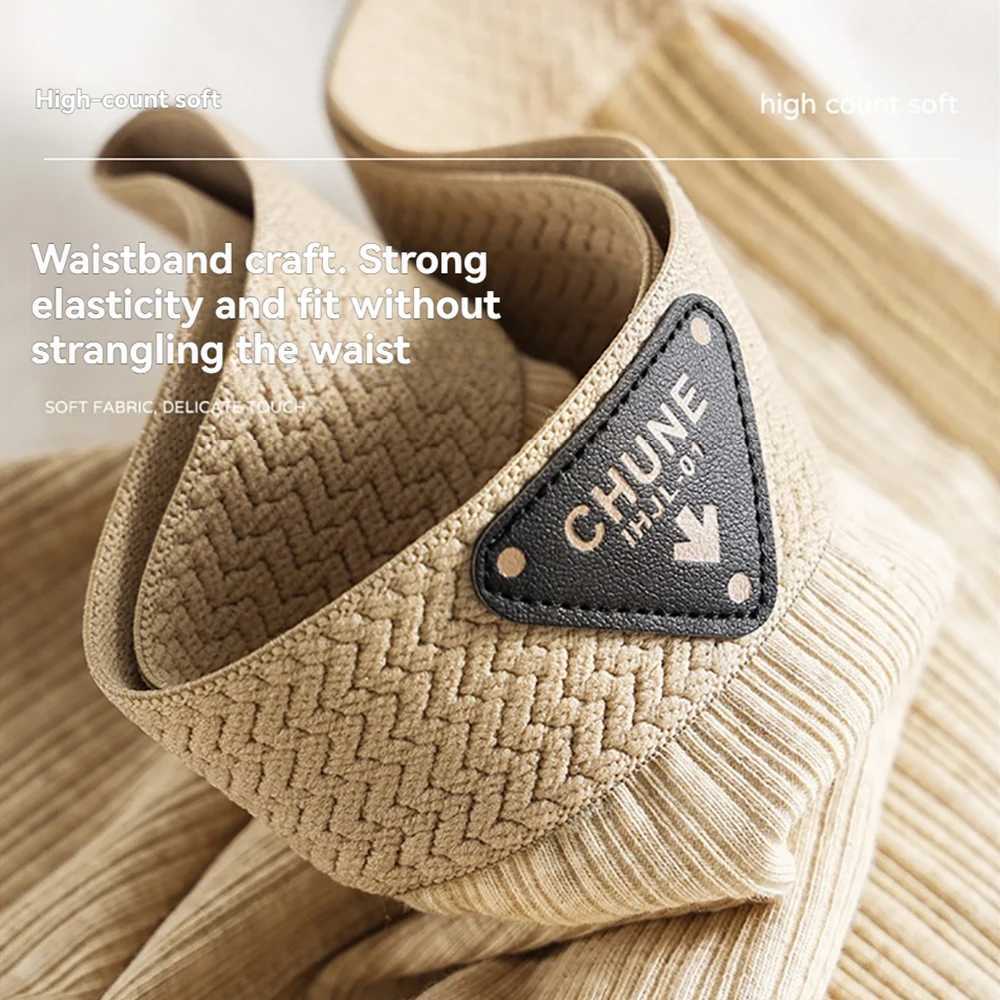 3PCS/Pack 100% Cotton Solid Striped Mens Panties For 40-100kg Breathable Mesh Crotch Underpants High Elastic Waist Boxers J250516