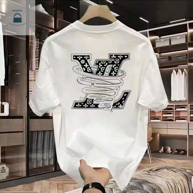 2025 new American fashion classic pure cotton trendy printed short sleeved T-shirt with street personality, handsome and versatile