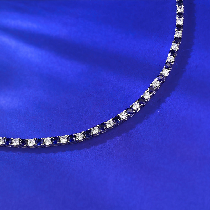 Charming Inspired Fashion Accessory: Premium S925 Silver Tennis Band Encrusted with Sparkling Cubics