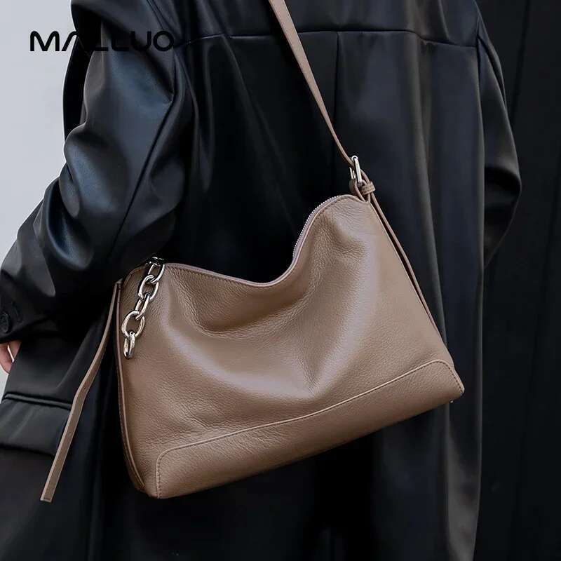 Women's Cow Real Leather Crossbody Bag Female Cowhide Designer Shoulder Bags Ladies Casual Soft Tote Handbag For Lady New