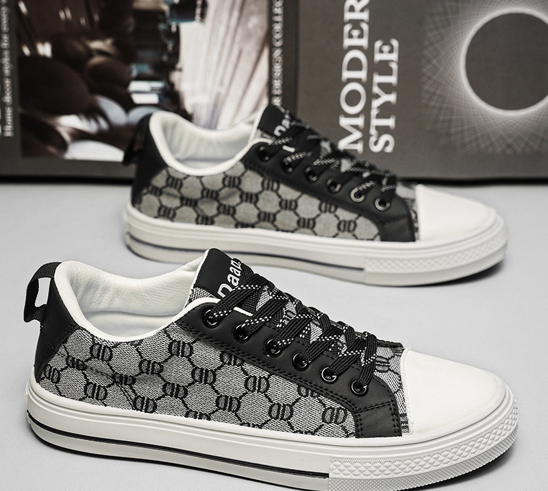 Free shipping 2025 new designer casual shoes fashion trend low top canvas shoes daily wear outdoor for mens