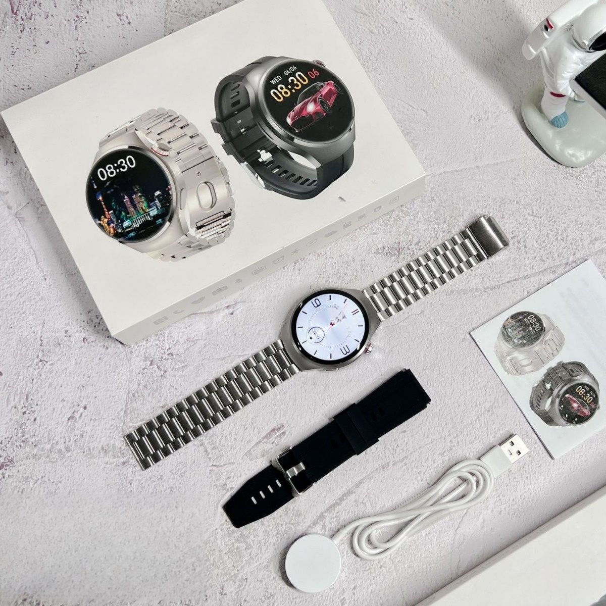 New smart watch NFC offline payment music sports heart rate bluetooth call wireless charging Sophisticated design free shipping