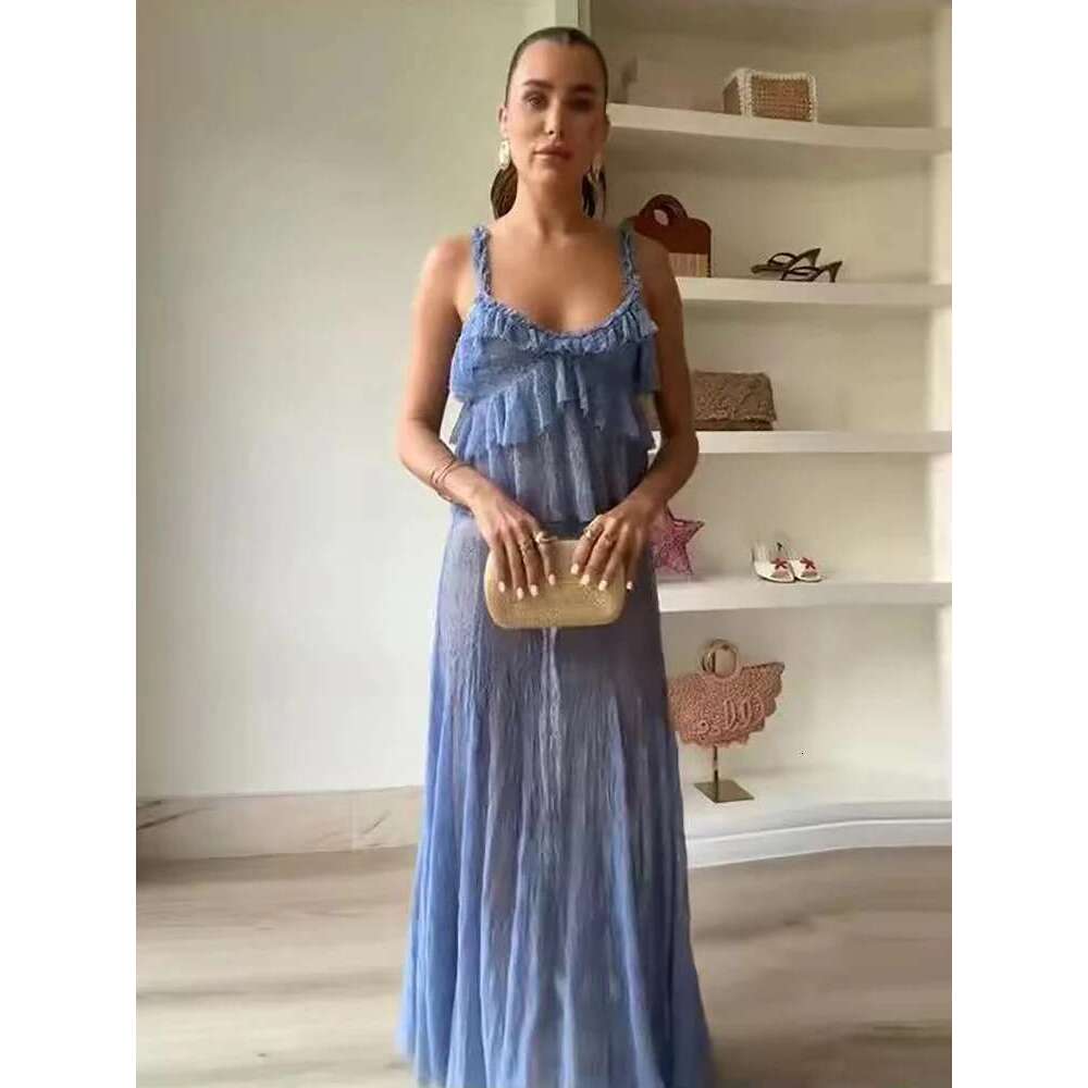 Yaphleet Vintage Women Sexy Hazy Lace Skirts 2025 Fashion Ladies Ruffles Two Piece Set For Holiday Female Chic Clothes