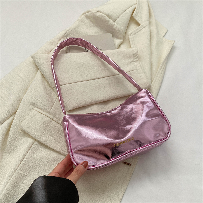 Free Delivery Designer Bag Niche Design Armpit For Women 2025 New Trendy And Fashionable Patent Leather Simple Shoulder Hand French Stick Luxury Bag