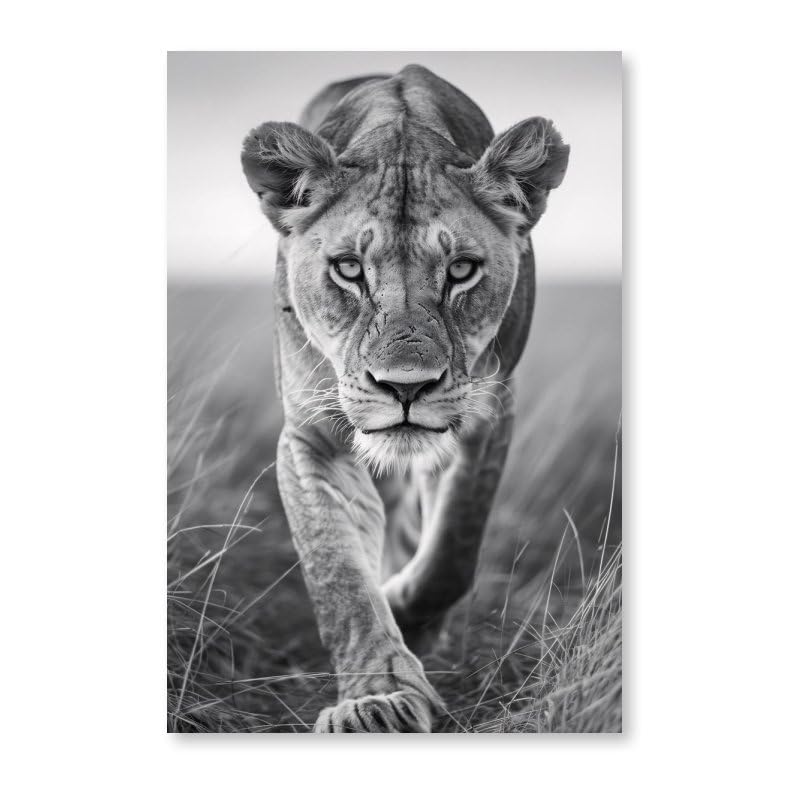 Generic Lioness Canvas Posters Room Aesthetics Boys Bedroom Sports Office Decoration Gifts Wall Art Decoration Printing Posters 24x36inch(60x90cm), Un