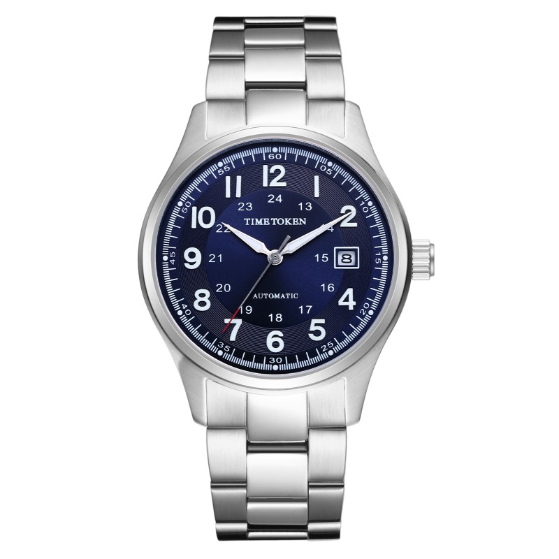 TIMETOKEN Men's Watch - Imported Auto - Movement, 50m Water Protection, Sapphire, 316 Stainless with Luminescent Design