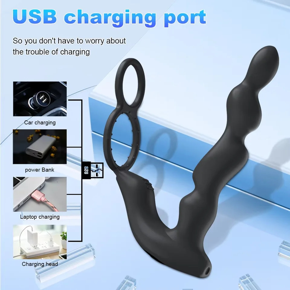 Vibrator Prostate Wireless Remote Anal Plug Cock Ring Butt Control Sex Toys P Sport Massager Adults Toy 250519