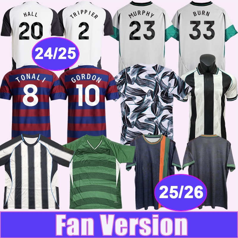24 25 26 GORDON Mens Soccer Jerseys TRIPPIER ISAK BOTMAN TONALI HALL MURPHY KELLY WILLOCK BURN BRUNO G. Home Away 3rd Pre-match Suit Football Shirts
