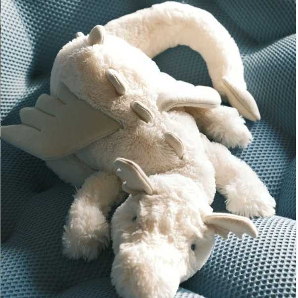Plush Dolls Cute and Soft Snow Dragon Rose Pink Dragon Pure Snow Cute Purple Dragon Doll Plush Toy