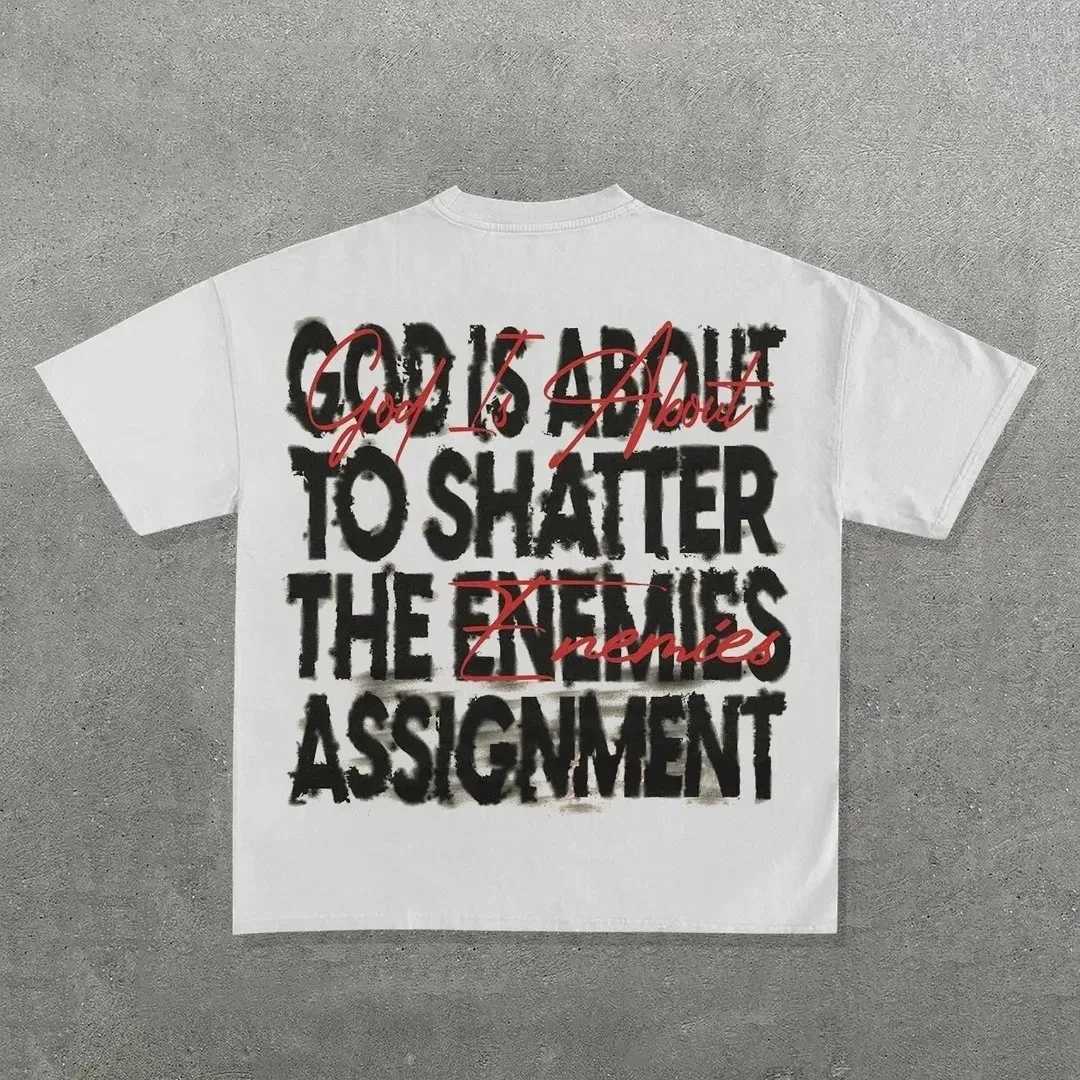 Y2k T Shirt Harajuku Hip Hop Letter Graphic Print Oversized Tshirt Men Women Harajuku Gothic Round Neck Cotton Short Sleeve Tops J250515P6XS