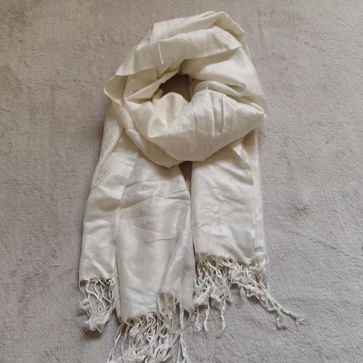 T746 autumn and winter new cashmere scarf solid color literary all-match thickened shawl