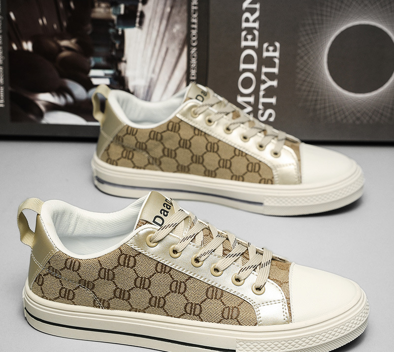 Free shipping 2025 new designer casual shoes fashion trend low top canvas shoes daily wear outdoor for mens